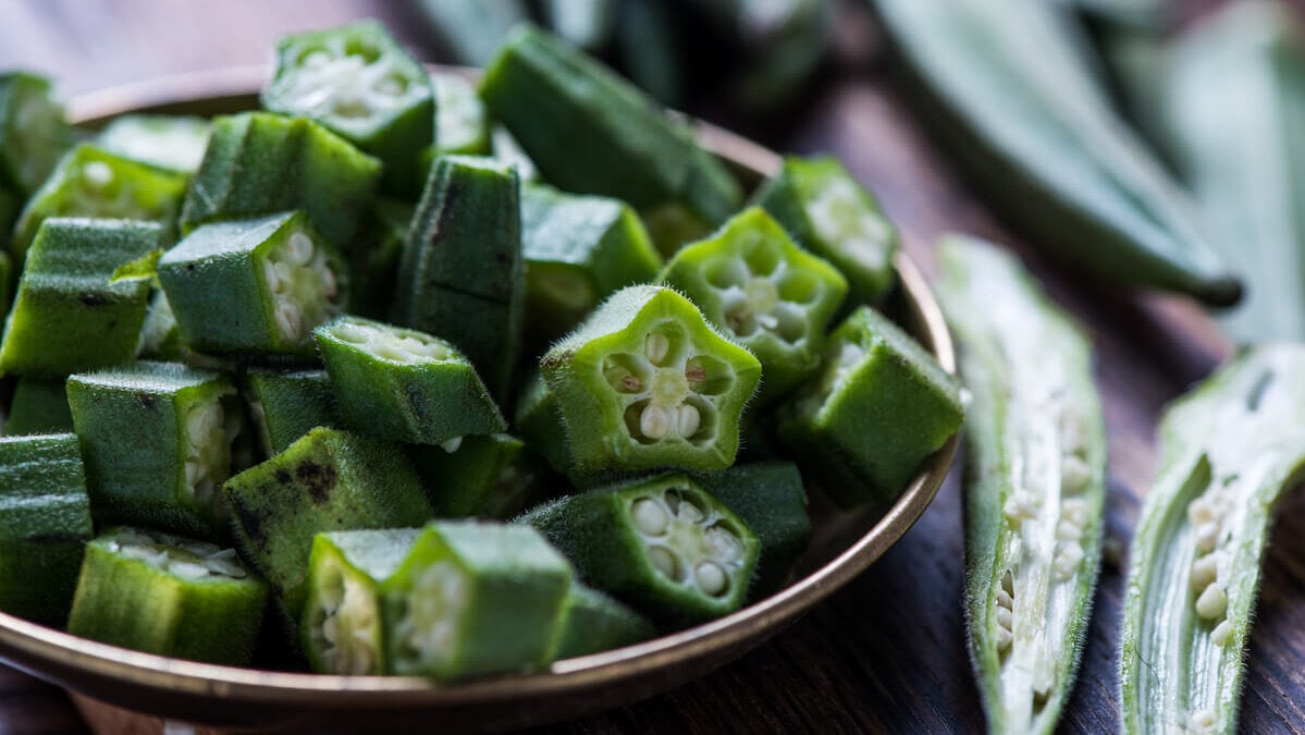 Quimbombó es rico en antioxidantes.