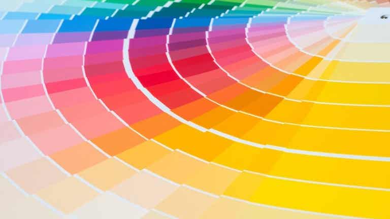 لوحة ألوان لطلاء بلاط الحمام أو المطبخ.