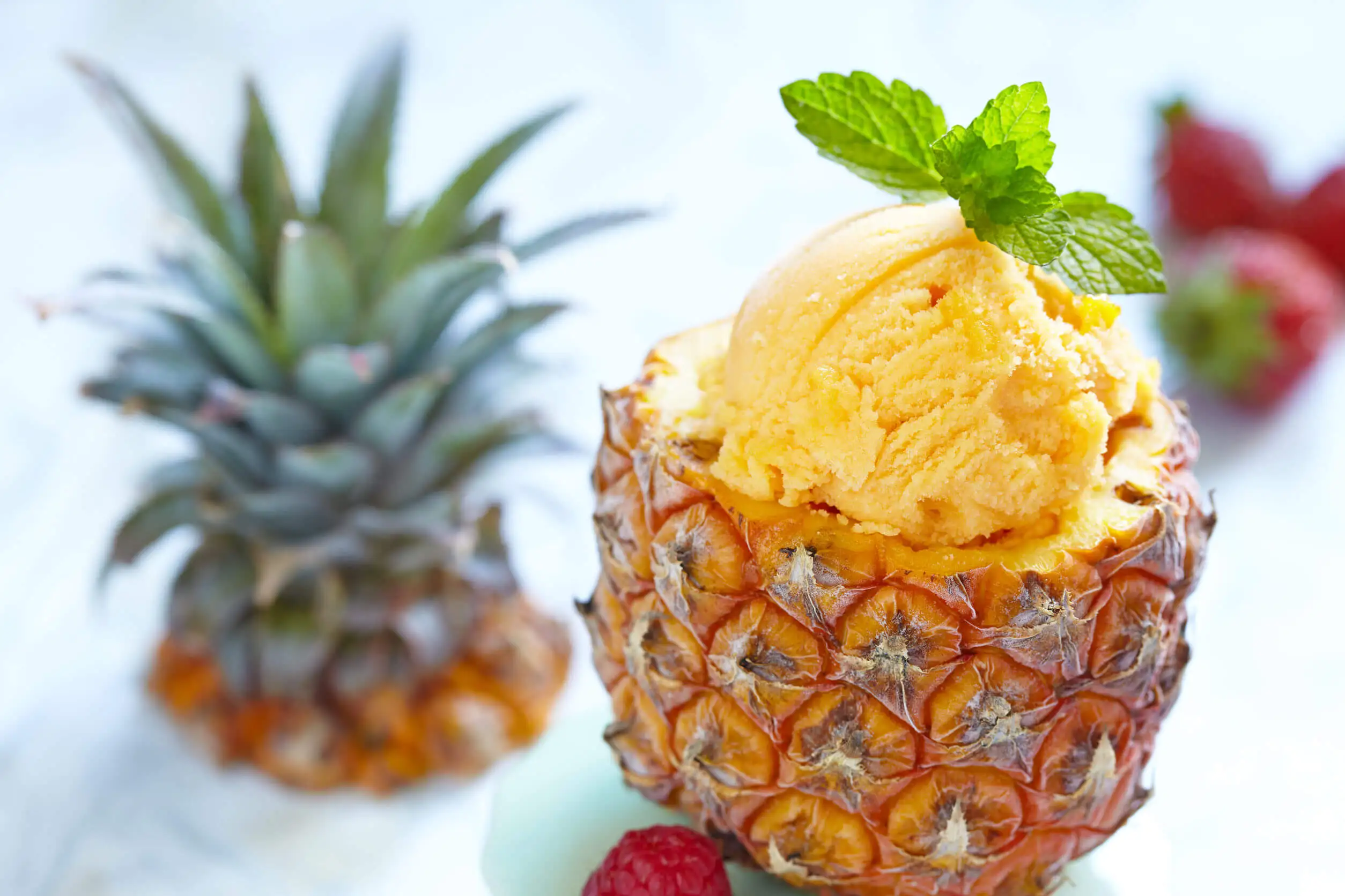 Piña con helado.
