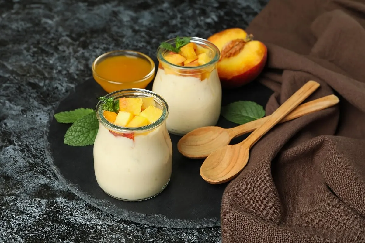 Licuado de durazno y yogur