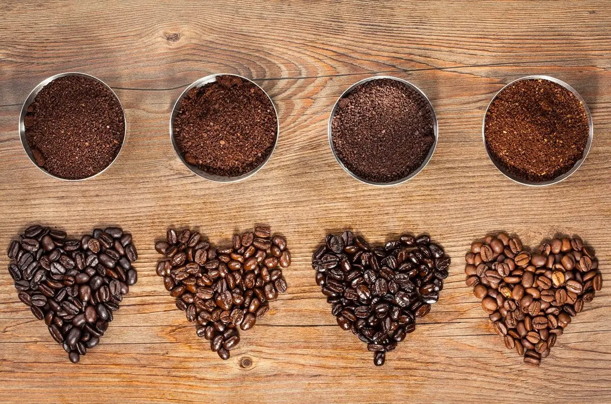 Granos de café diversos.