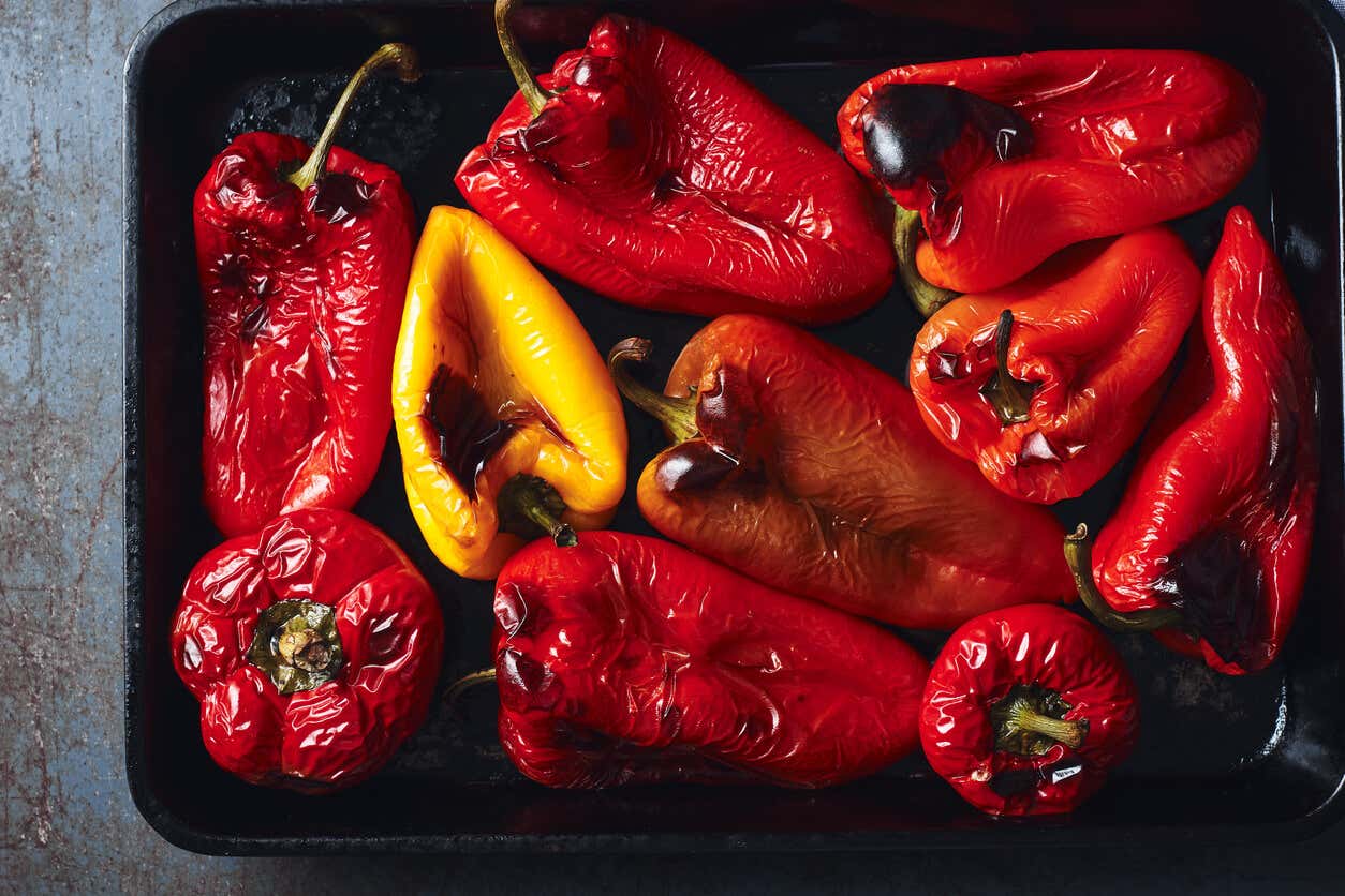 Roasted peppers.