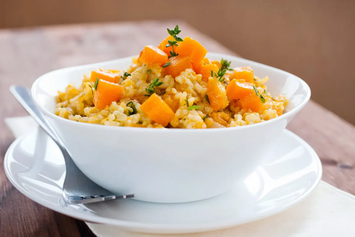 Risotto de zapallo.