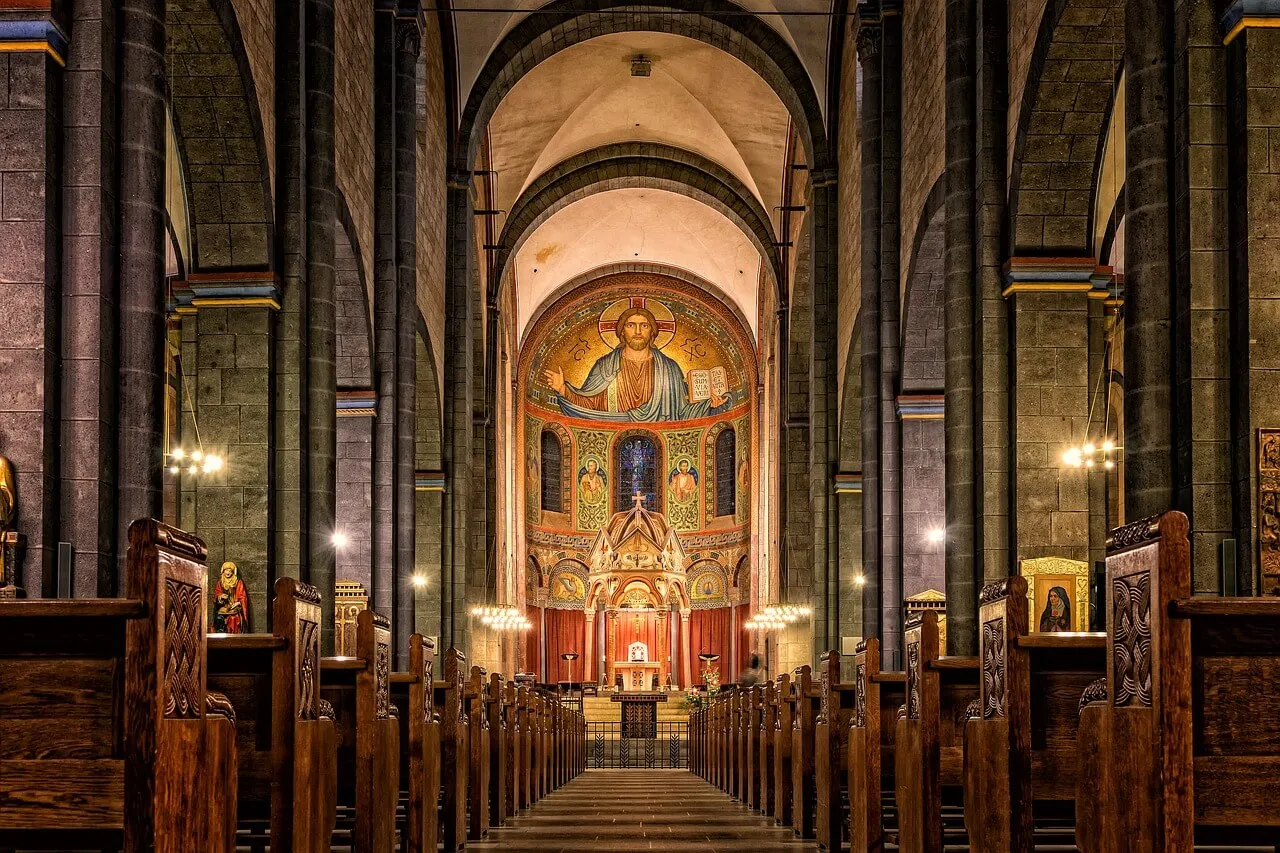Iglesia representa la filosofía escolástica.