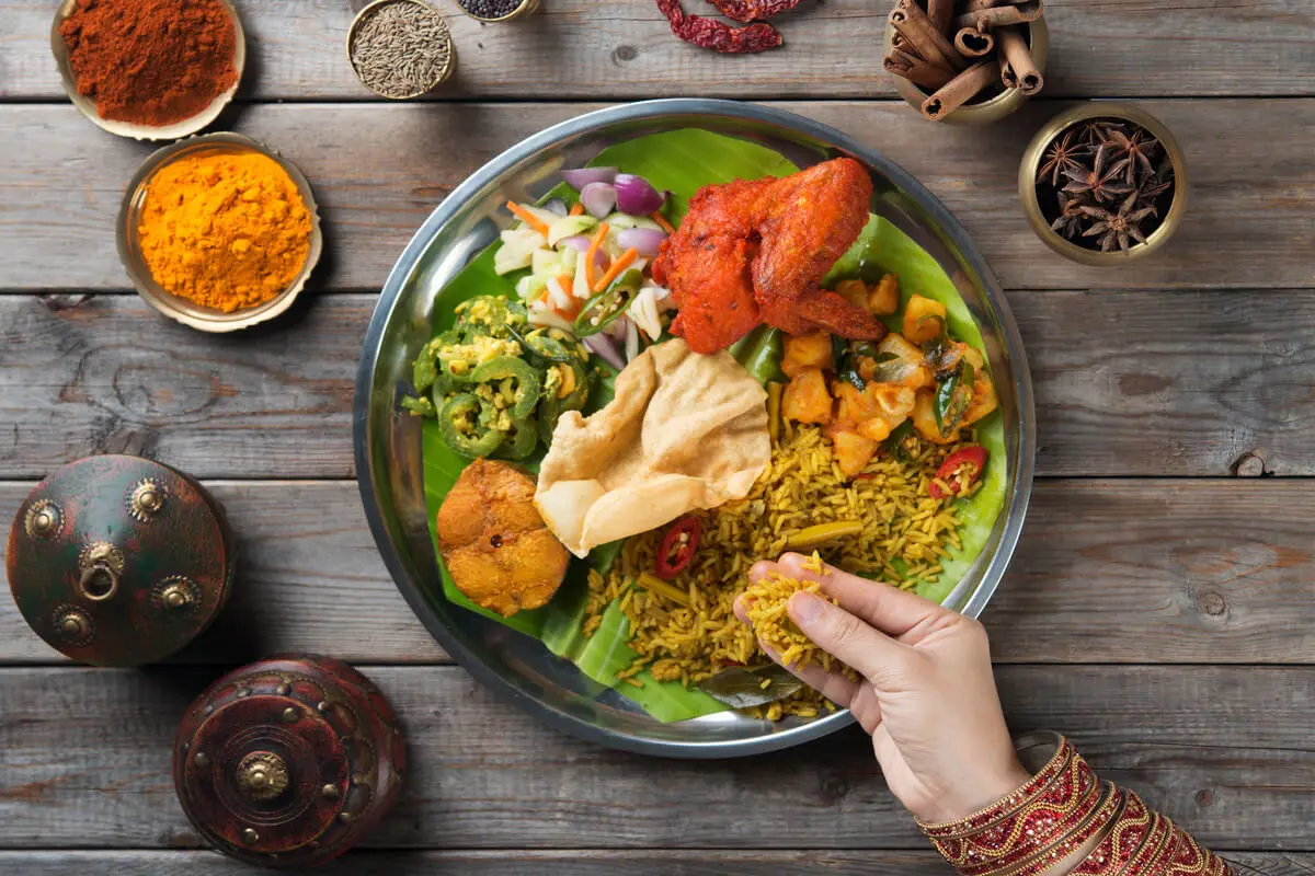 Platos de la India.