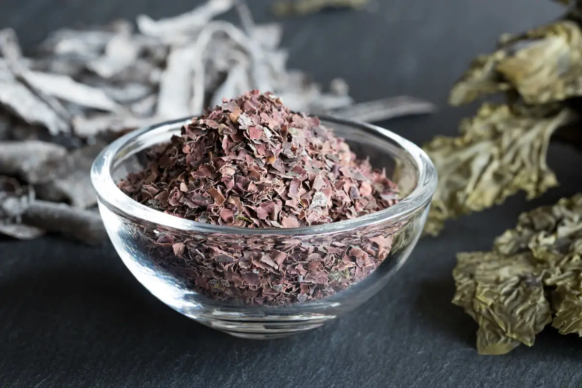 Algues dulse hachées.