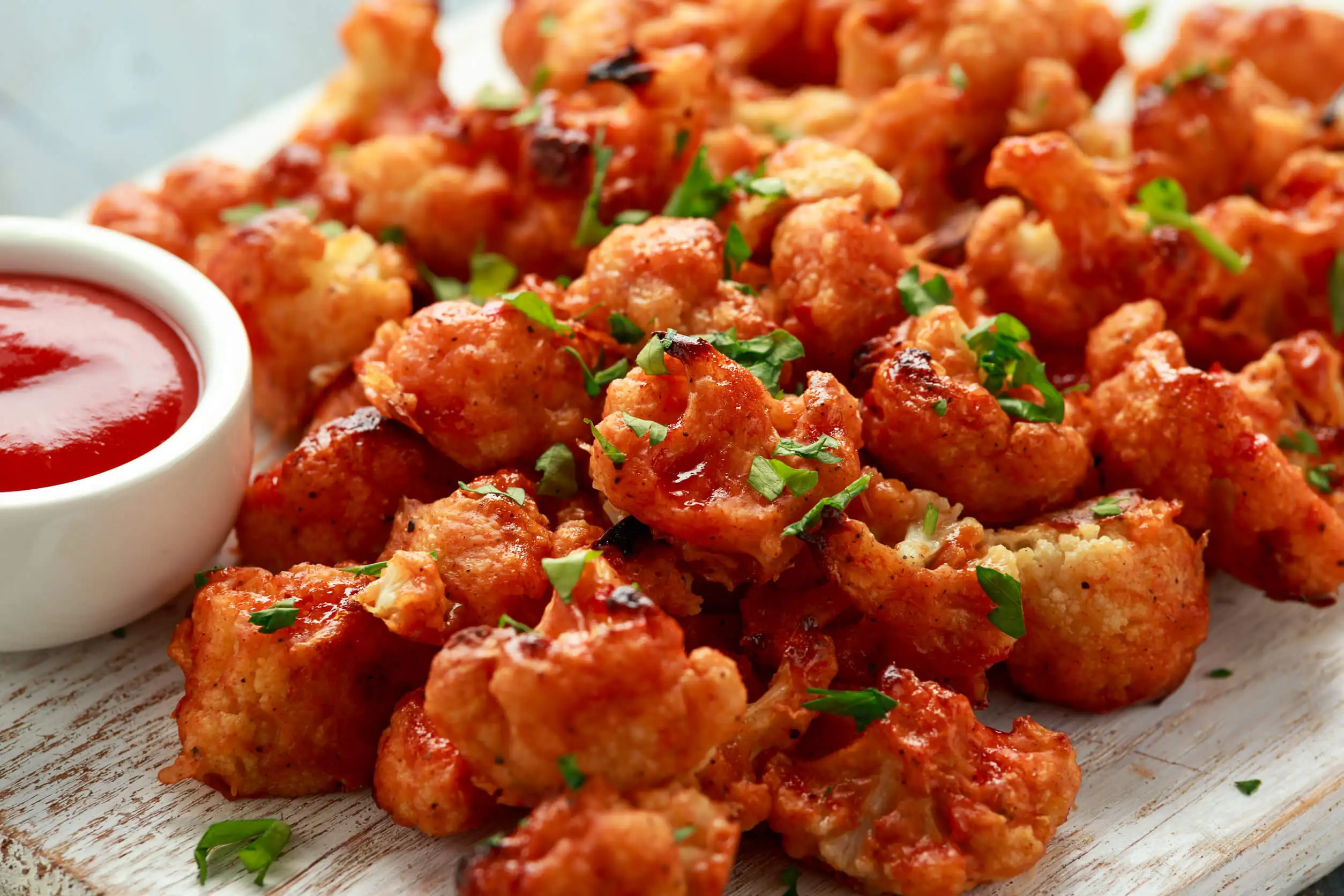 Receta de coliflor picante con salsa buffalo