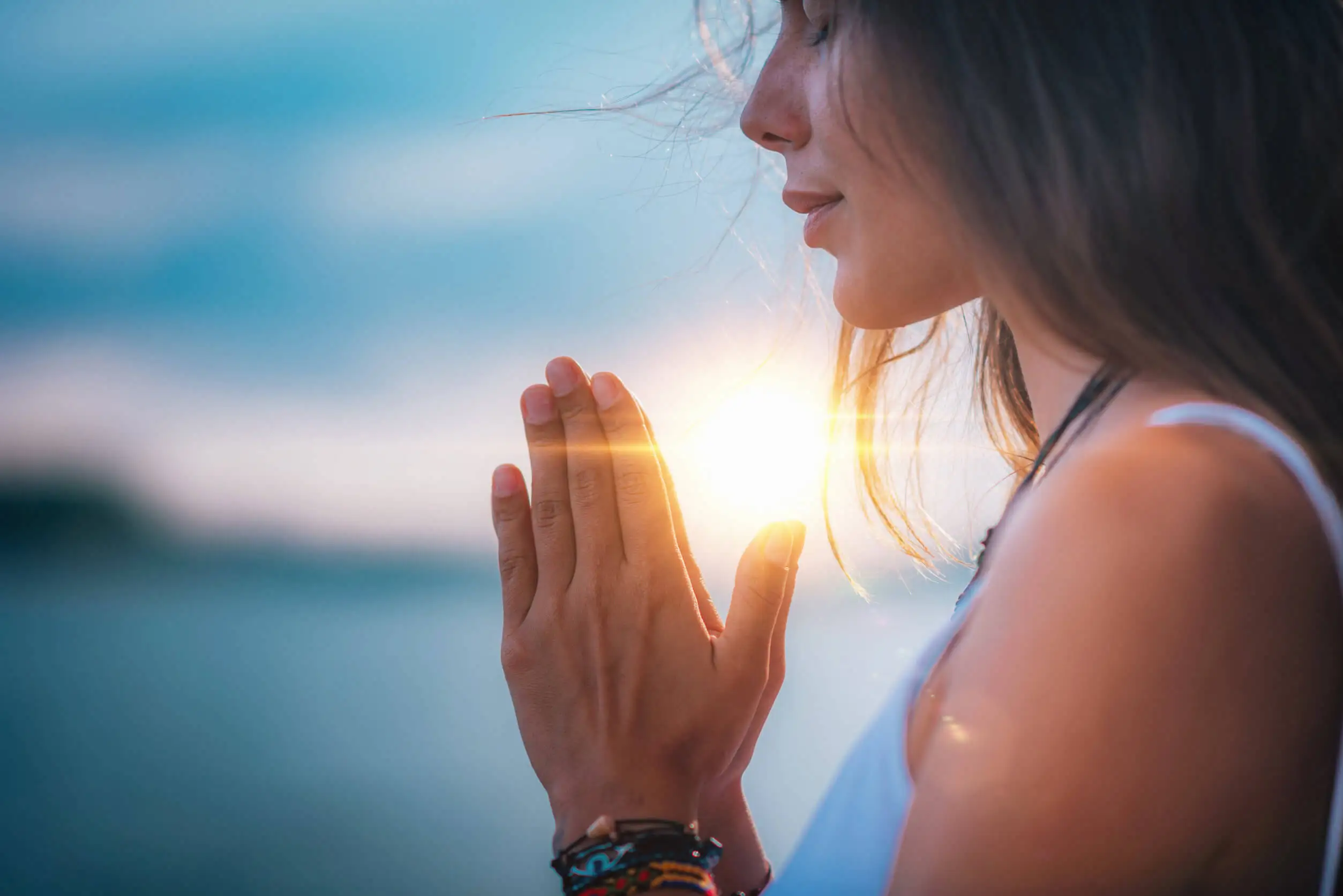 Meditación en el wellness.