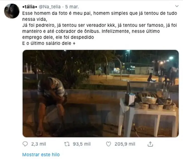tweet da Natália
