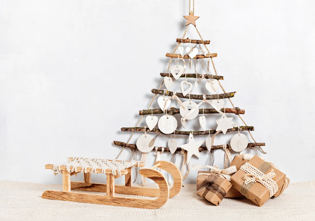 Árbol de Navidad de madera.