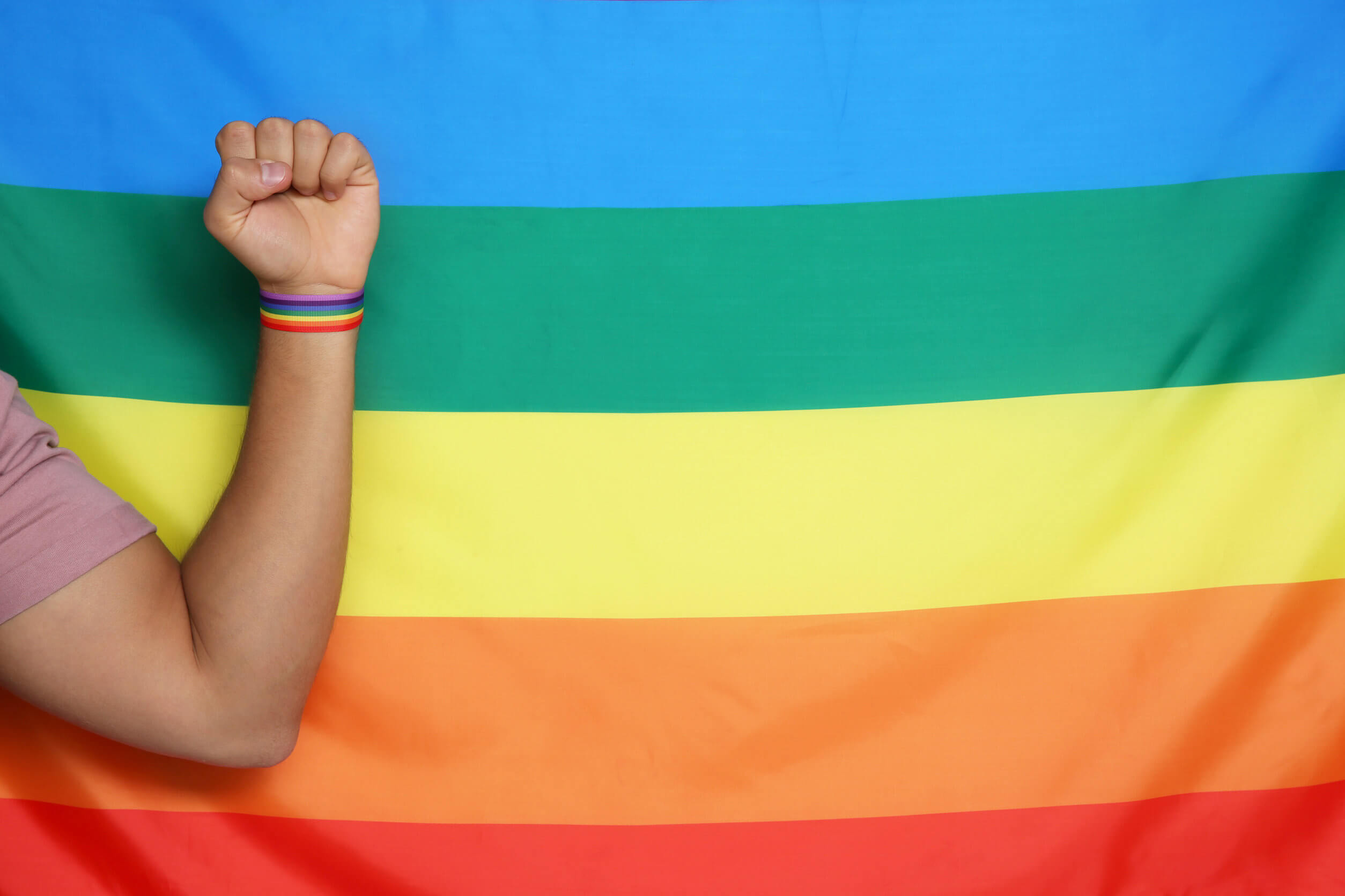 Bisexualität und Pansexualität - Regenbogenflagge