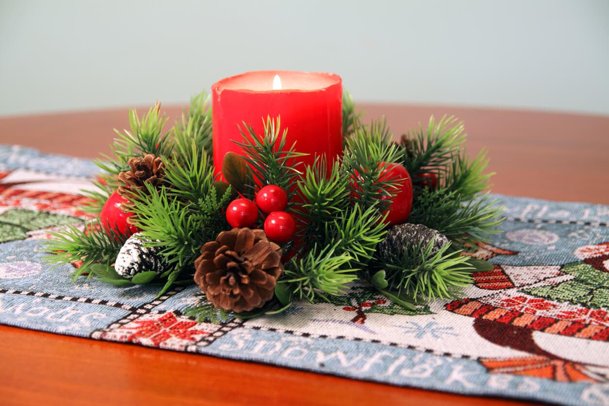 Centro de mesa de Navidad.