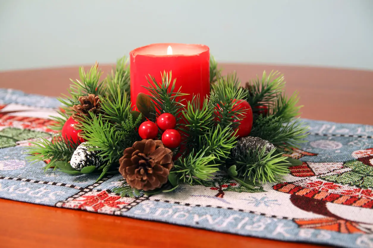 Centro de mesa de Navidad.