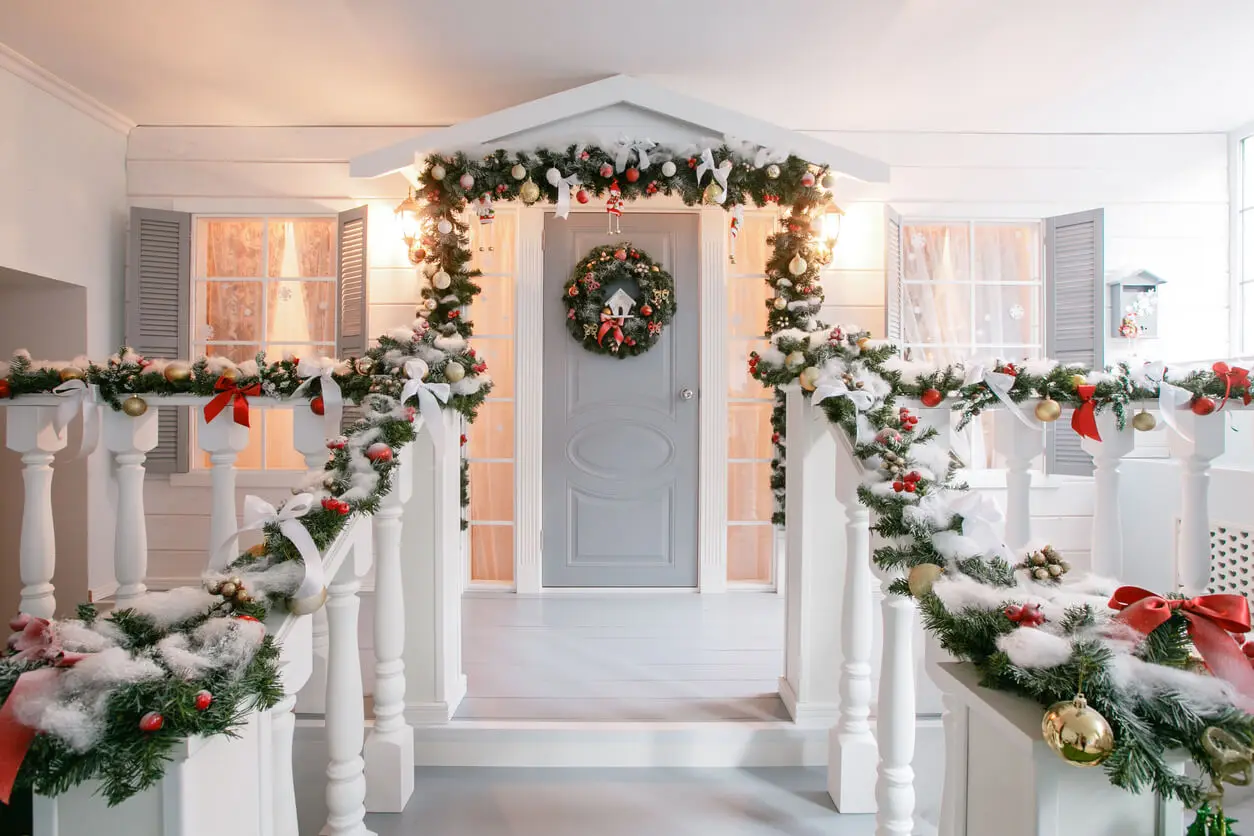 Decoración de Navidad en el exterior.