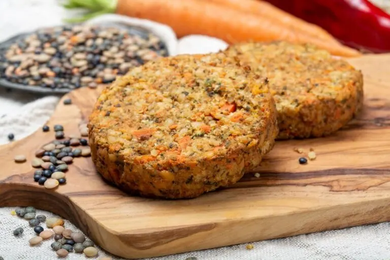 Super hamburguesa vegetal de lentejas y setas