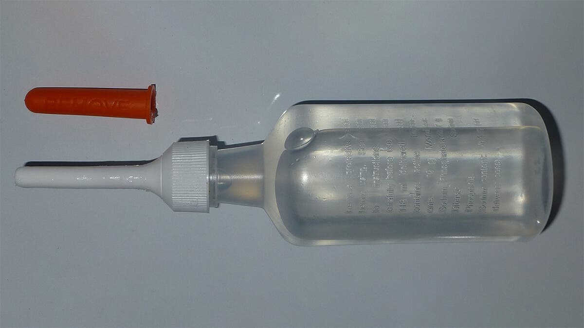 Irrigador para enema casero.