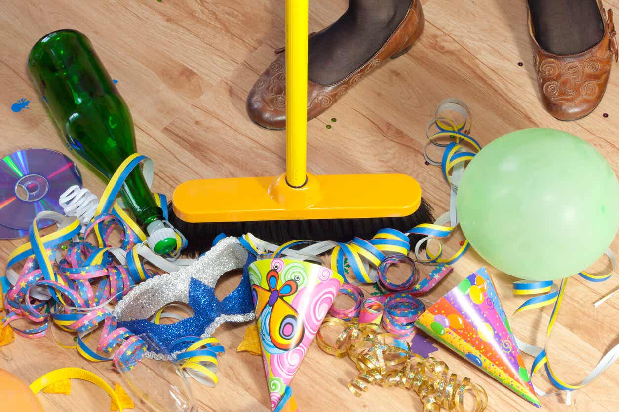 9 consejos para limpiar la casa después de una fiesta