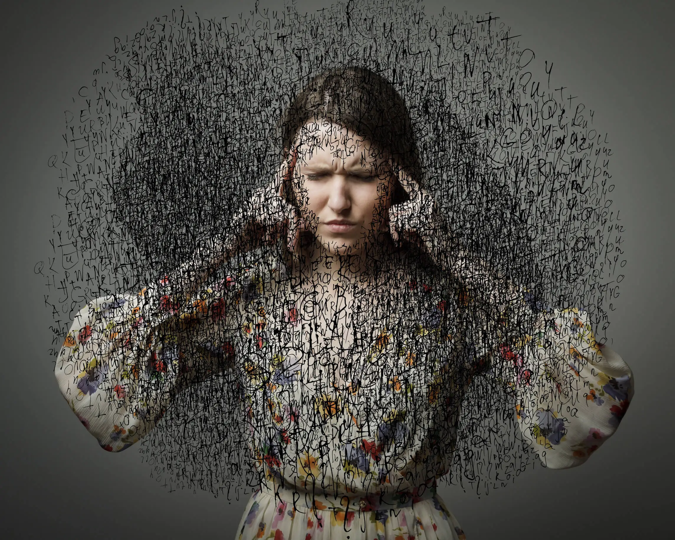 A woman with racing thoughts
