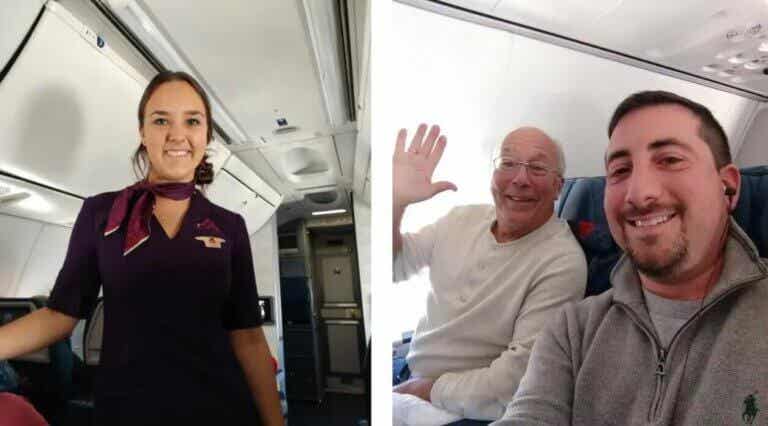 Dad buys several flights to spend Christmas with his flight attendant daughter