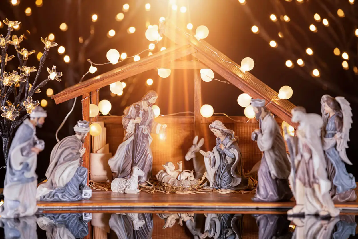 Pesebre o belén navideño.