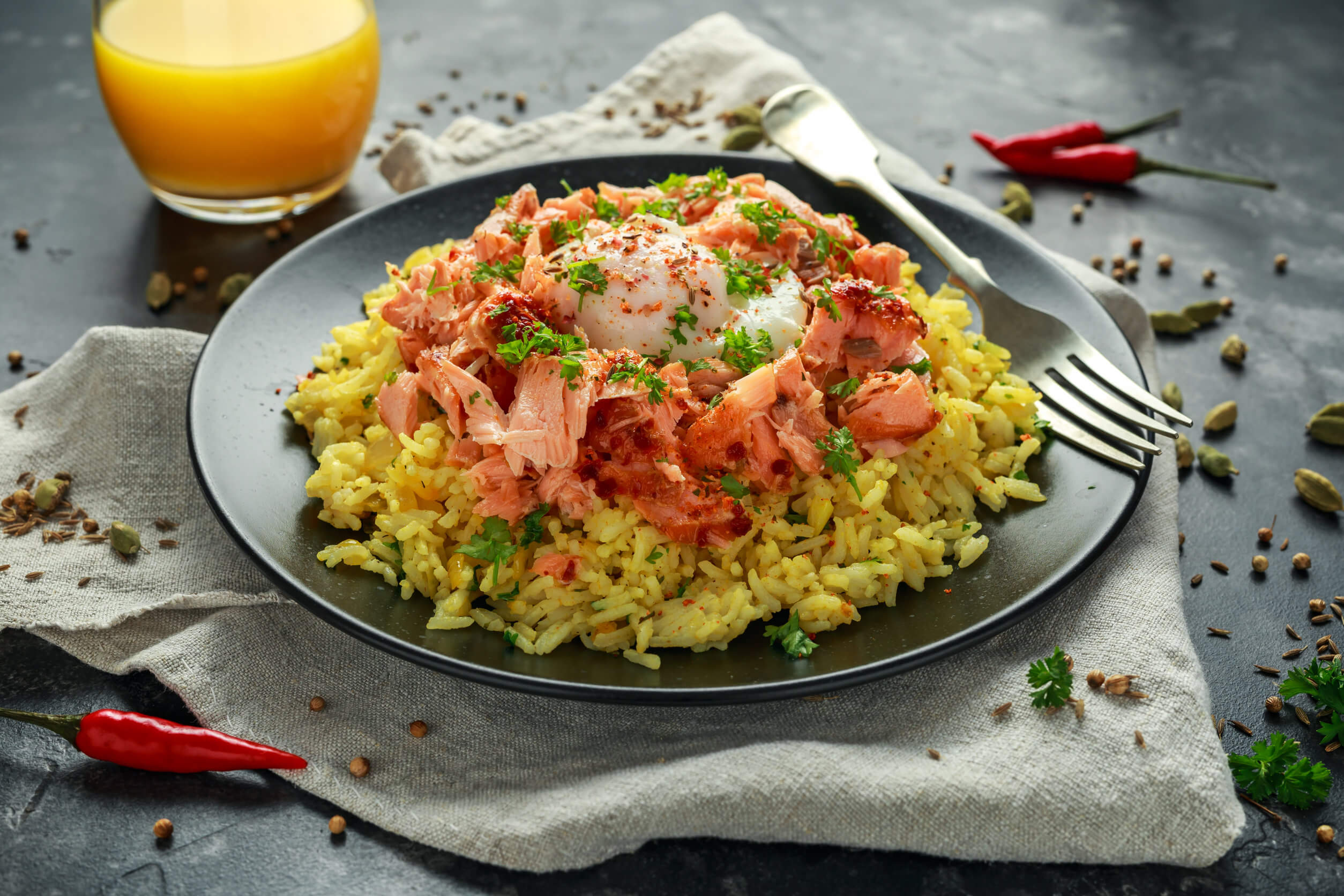 Kedgeree: traditional Indian preparation