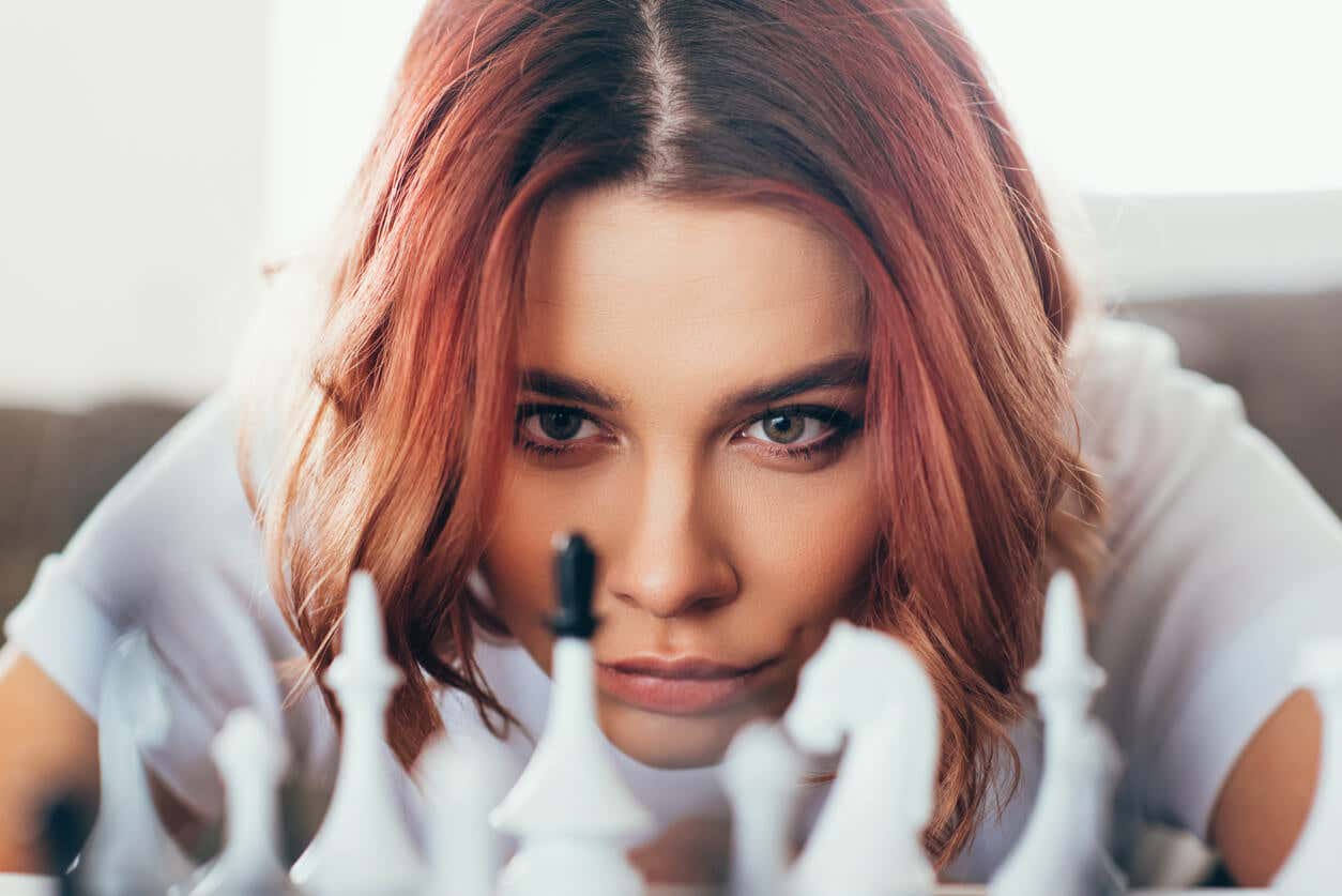 Concentration dans le sport des échecs.