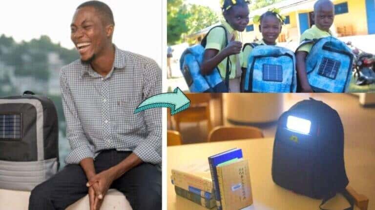 Joven creó mochila solar para que niños sin acceso a electricidad puedan estudiar