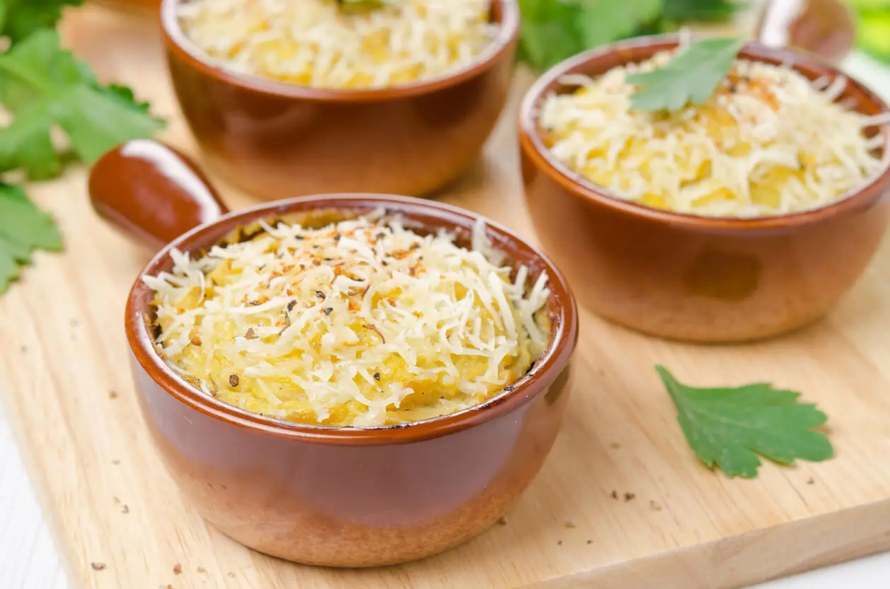 Verdura con salsa bechamel.