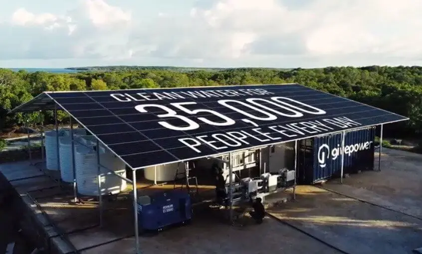 la planta solar de agua potable