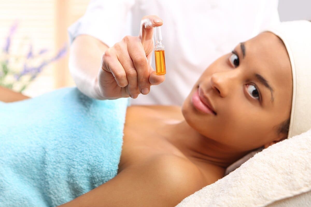 Vrouw met vitamine C