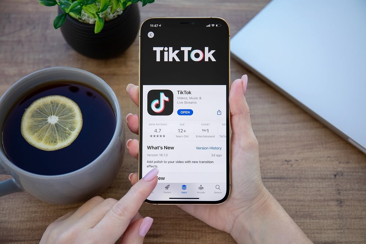 TikTok-Diätvideos - TikTok auf Smartphone
