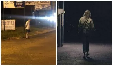 Padre amoroso espera a su hija todas las noches en la parada de camiones