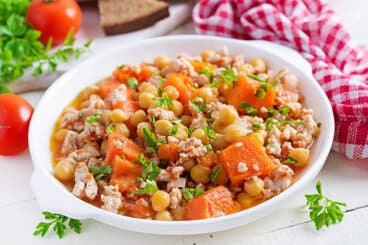 Receta de garbanzos con calabaza