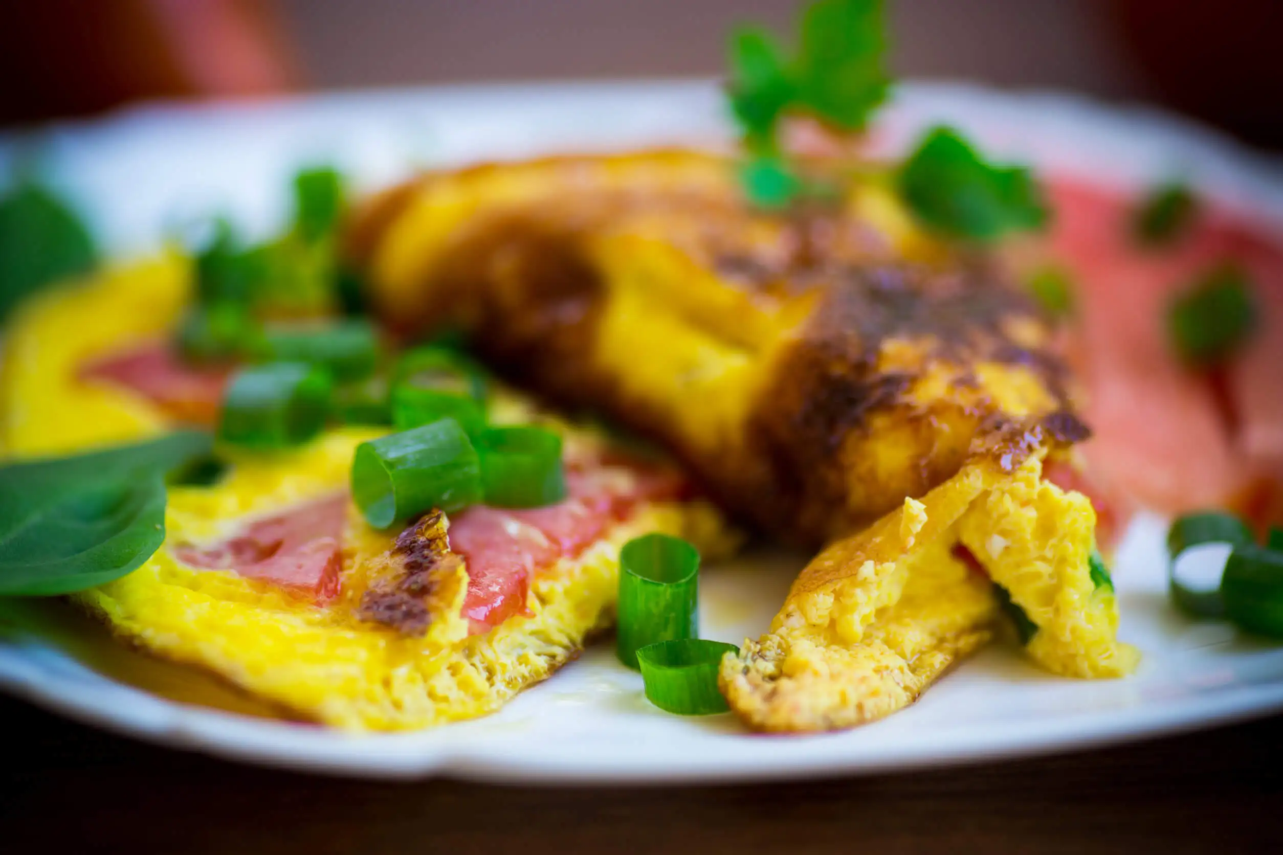 A filled omelet.