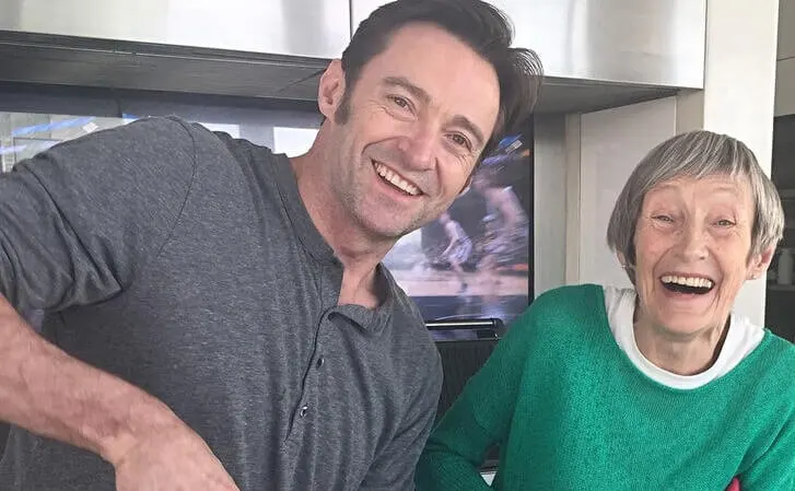 Hugh Jackman et sa mère.