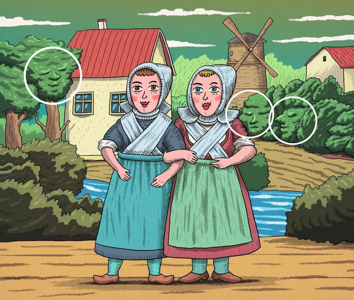 Respuesta de la ilustración de los rostros.