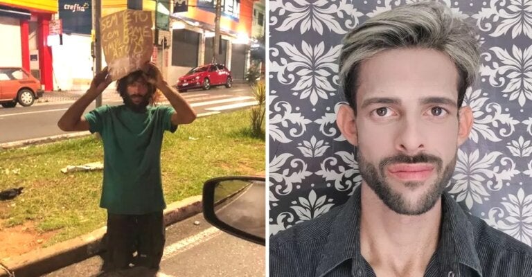 "Ya no quiero ser ese hombre": barbero cambia look de persona sin hogar, se propone a mejorar su vida