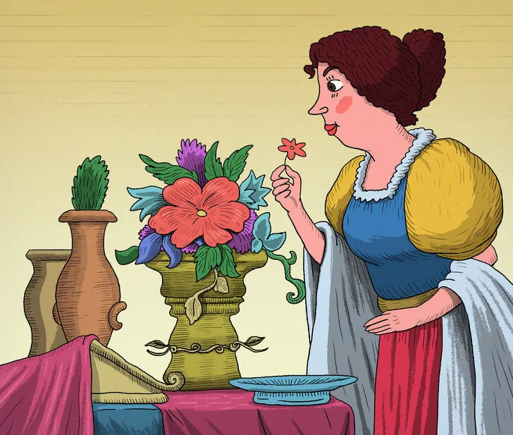 Ilustración de los visitantes.