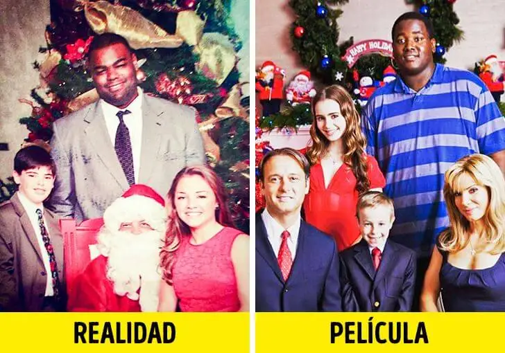 Michael Oher y su familia adoptiva.