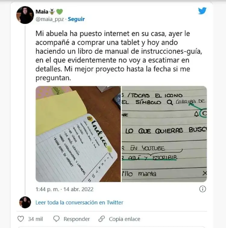 La publicación en Twitter.