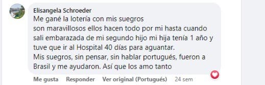 Los suegros de Elisangela.