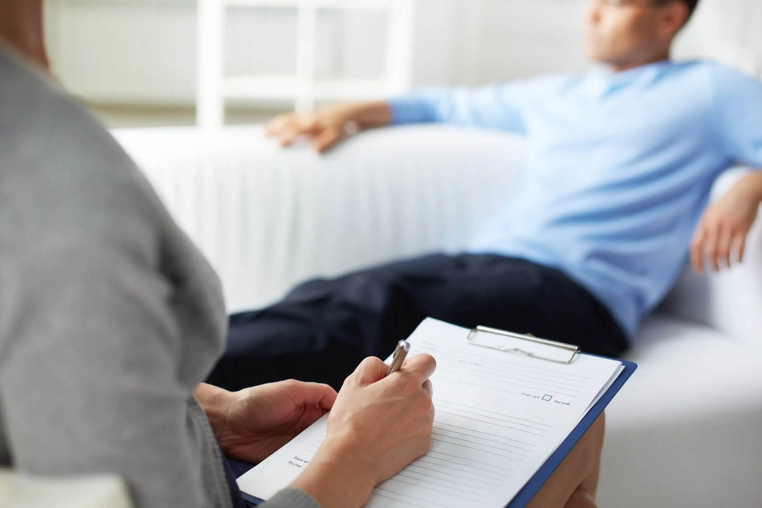 Man in therapie