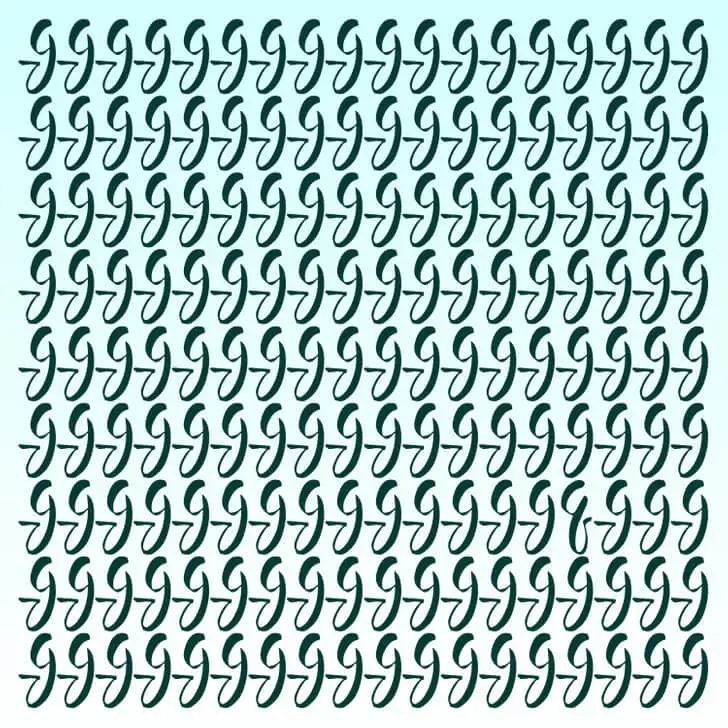 La letra camuflada en el test.