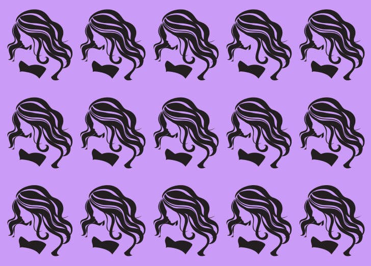 La silhouette de la femme.