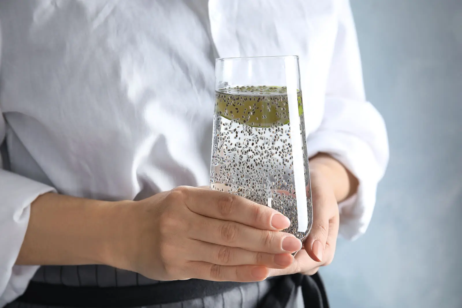 Semilla de chía en agua.