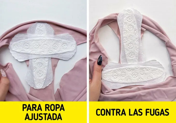 Protectores dentro de la ropa interior.