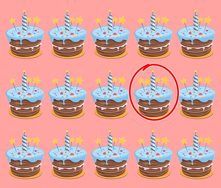 Réponse de gâteau différente.