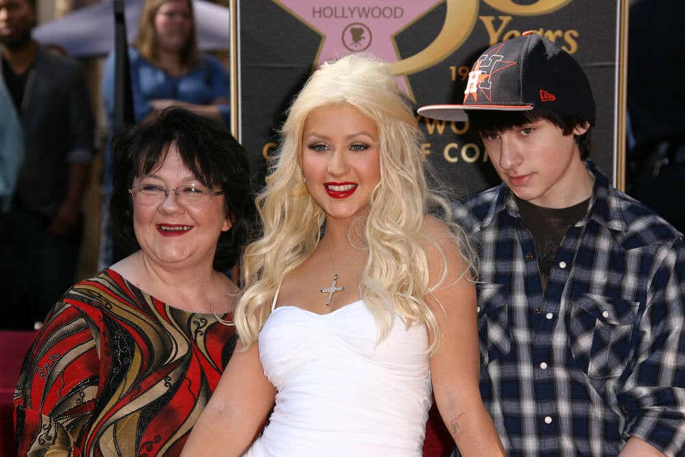 Christina Aguilera y su mamá.