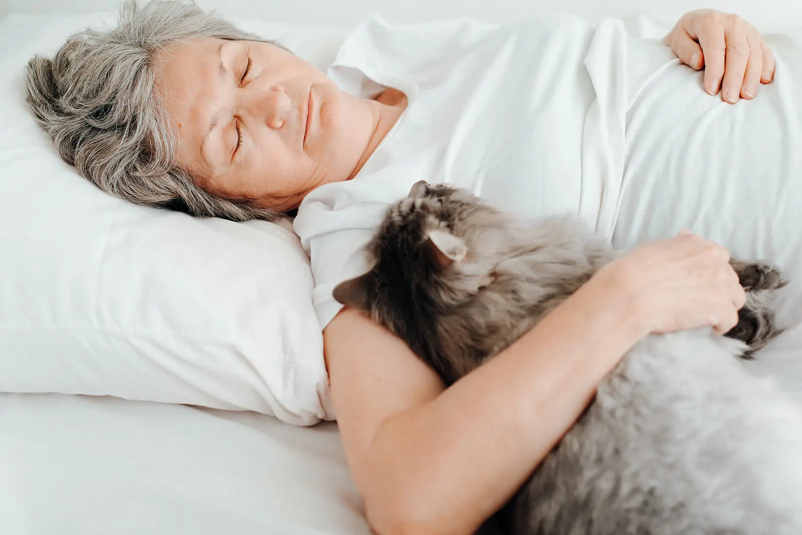 ¿Cómo evitar los riesgos si duermo con mi gato?