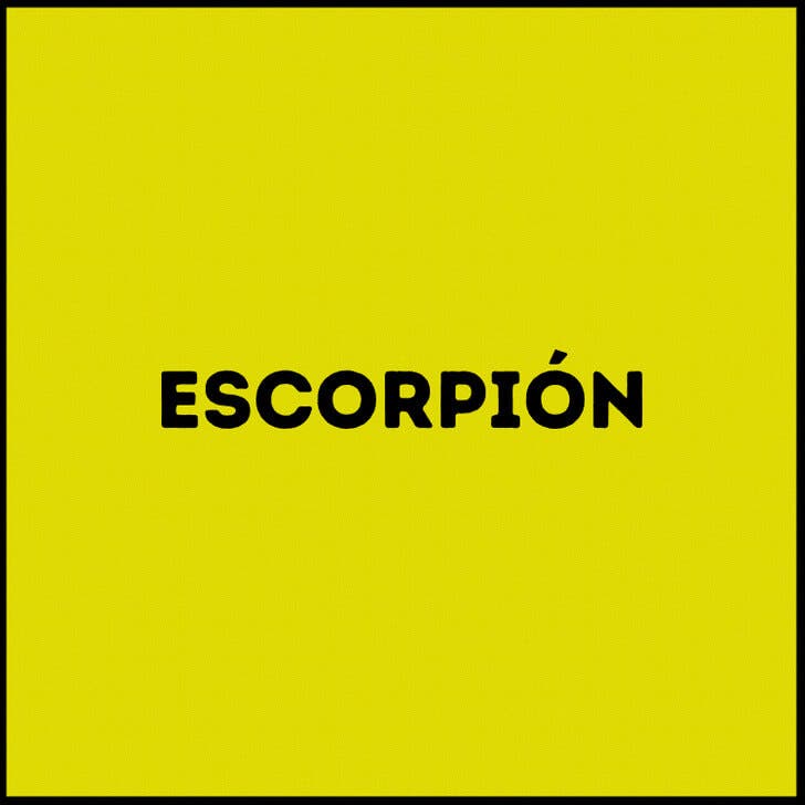 Respuesta del escorpión.